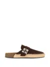 Tory Burch Mellow Double-t Mules In Multi