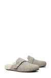 Tory Burch Mellow Faux Shearling Lined Mule In Gray