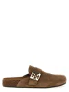 Tory Burch Mellow Logo Shearling Flat Mules