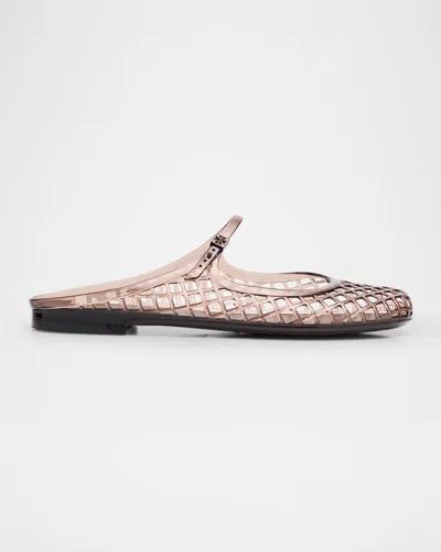 Tory Burch Mellow Jelly Mary Jane Ballerina Mules In Pink