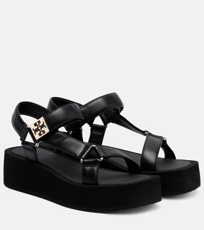 Tory Burch Mellow Leather Platform Sandals