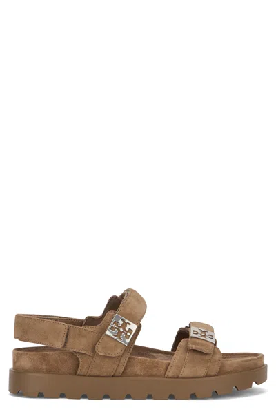 Tory Burch Mellow Two-band Suede Sports Sandals For Women In Brown