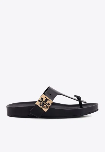 TORY BURCH MELLOW LEATHER T-STRAP SANDALS