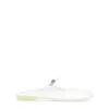 Tory Burch Mellow Jelly Mary Jane Ballerina Mules In Clear/silver
