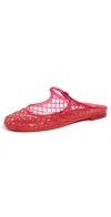 Tory Burch Mellow Mary Jane Jelly Mule In Red Volcano