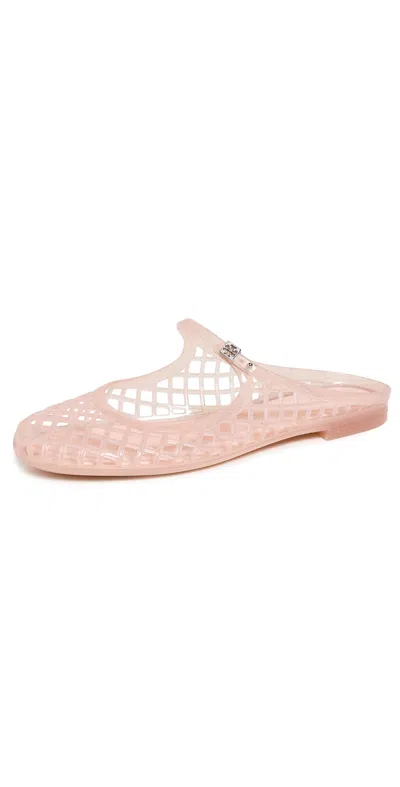 Tory Burch Mellow Jelly Mary Jane Ballerina Mules In Pink