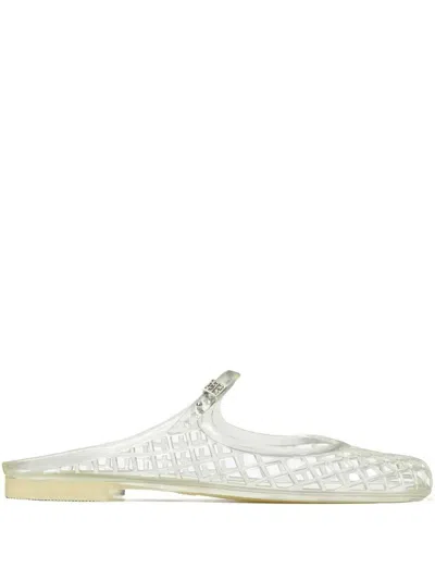 Tory Burch Mellow Jelly Mary Jane Ballerina Mules In Metallic