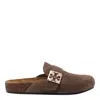 Tory Burch Mellow Logo Shearling Flat Mules