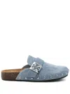 Tory Burch Mellow Studded Mule In Blue