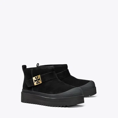 Tory Burch Mellow Platform Boot In Perfect Black/gold