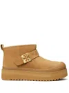 Tory Burch Mellow Genuine Shearling Lined Platform Boot In Neutrals