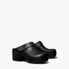 Tory Burch Mellow Platform Heeled Clog In Black