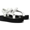 Tory Burch Mellow Metallic Leather Platform Sandals In Multi