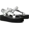 Tory Burch Mellow Platform Sandal In Silver
