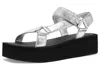 Tory Burch Mellow Platform Sandals In Silver