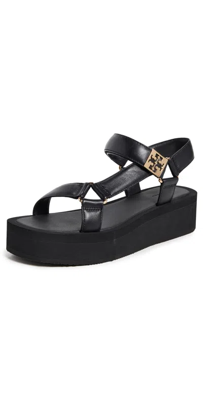 Tory Burch Mellow Platform Sandals Perfect Black/gold
