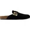 Tory Burch Mellow Suede Buckle Slide Mules