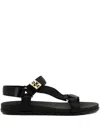 Tory Burch Mellow Trail Sporty Flat Sandals In Black