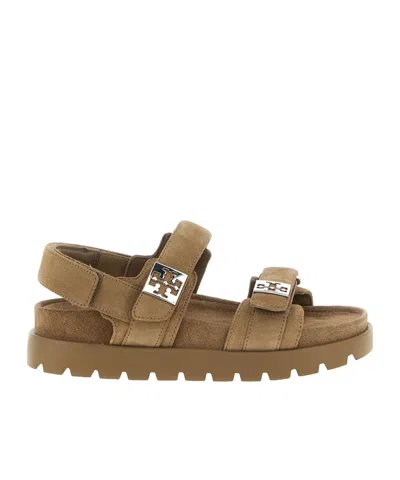Tory Burch Mellow Leather Sandals In Neutral