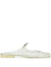 Tory Burch Mellow Jelly Mary Jane Ballerina Mules In White