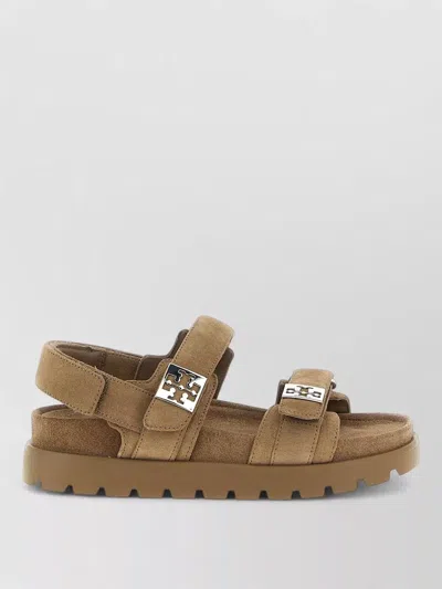 Tory Burch Mellow Sandals Open Toe Flat Sole In Animal Print