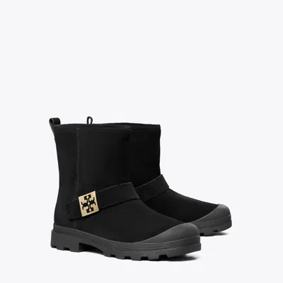 Tory Burch Mellow Shearling Boot In Perfect Black/gold