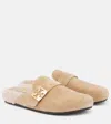 Tory Burch Mules Mellow In Shearling Color Taupe In Beige