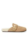 Tory Burch Mellow Shearling Mule In Neutral