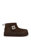 Tory Burch Mellow Shearling Platform Boot In Brown