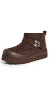 Tory Burch Mellow Genuine Shearling Lined Platform Boot In Brown