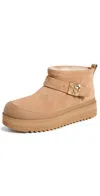 Tory Burch Mellow Shearling Platform Boots Light Chestnut/gold In Light Chestnut/gold