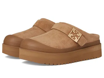 Tory Burch Mellow Shearling Platform Mule In Brown