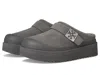 Tory Burch Mellow Shearling Platform Mule In Gray