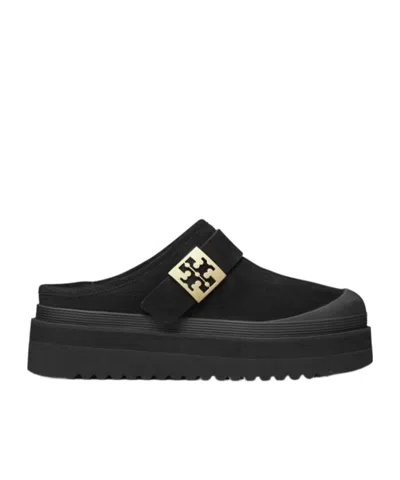 TORY BURCH MELLOW SHEARLING PLATFORM MULE