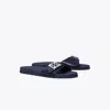 Tory Burch Buckle Slide Sandal In Blue