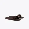 Tory Burch Buckle Slide Sandal In Brown
