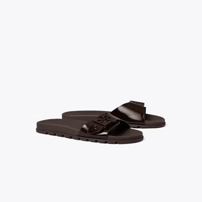 Tory Burch Buckle Slide Sandal In Brown