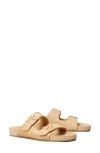 Tory Burch Mellow Logo-embellished Raffia And Leather Sandals In Multi