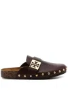 Tory Burch Mellow Studded Mule In Brown