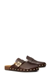 Tory Burch Mellow Studded Mule In Deep Mocha/gold