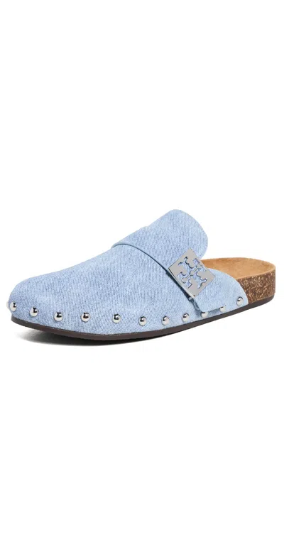 Tory Burch Mellow Studded Mule In Blue