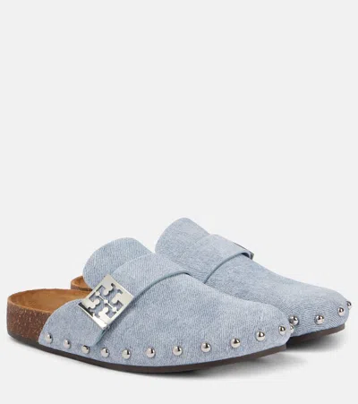 Tory Burch Mellow Studded Mule In Blue