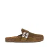 Tory Burch 'mellow' Suede Leather Mules In Brown