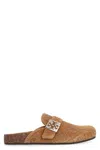 Tory Burch T Monogram Mellow Jacquard Suede Mule In Brown