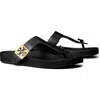 Tory Burch Leather Thong Sandals In Black