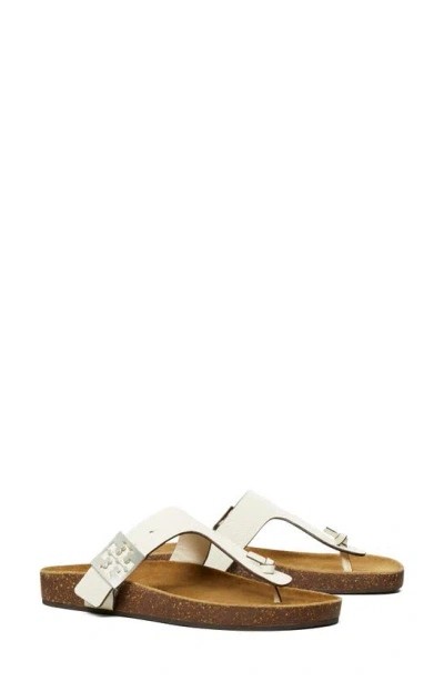 Tory Burch Mellow Thong Sandal In Blanc/light Oak