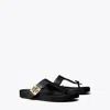 Tory Burch Mellow Thong Sandal In Perfect Black/perfect Black