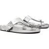 Tory Burch Mellow Thong Sandal In Silver