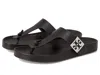 Tory Burch Mellow Leather Thong Sandals In Black