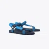 Tory Burch Mellow Trail Rope Sandal In Blue